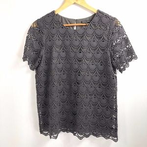 Madewell Broadway & Broome Scallop Crochet  Medium